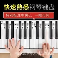Key Sticker 88-Key Piano Keyboard Sticker Vertical Electric Piano Sticker Staff Note Note Note Note 