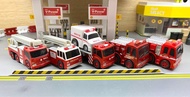 Choro Q 消防車 Fire engine set 6架 救護車 TOMY Takara Tomica  1:64 Tiny Q TINY 1/64 場景