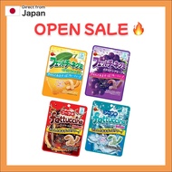 [Direct from Japan] Bourbon Fettuccine Gummy 4 flavors (Italian Grape / Italian Lemon / Cola / Soda)