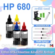 hp 680 ink cartridge hp 680XL 100ml ink For HP 1115 1118 2135 2138 4538 4678 2600 3635 3636 3638 38