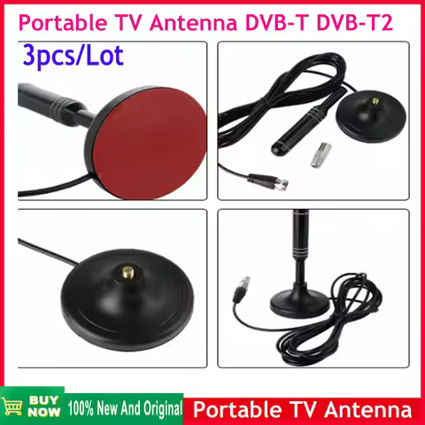 DVB-T and DVB-T2 Portable TV Antenna Indoor TV Antenna for DVB-T DVB-T2 Digital TV Receiver Box