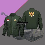 Jacket Motor Bomber Waterproof Parasut Pria Wanita TOP GUN Army TNI DENJAKA Terbaru