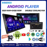Double Fan Android Player 6GB+64GB android car player 7/9/10 inch Car Multimedia MP5 Player car andr