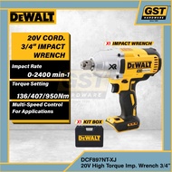 Dewalt 20V Cordless High Torque Bare Impact Wrench 3/4" Cordless Impact Wrench Ratchet