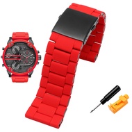 Watch Strap For Diesel DZ7370 DZ7395 DZ 7430 DZ7396 Men's Large Dial Silica Gel Fine Steel Watch Ban