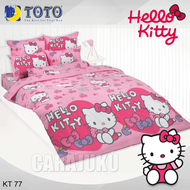 TOTO ชุดผ้าปูที่นอน คิตตี้ Hello Kitty KT77 สีชมพู #โตโต้ ชุดเครื่องนอน 3.5ฟุต 5ฟุต 6ฟุต ผ้าปู ผ้าปูที่นอน ผ้าปูเตียง ผ้านวม