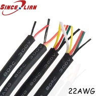 22AWG Usb Cable 2core 3core 4core 5core Wire 0.3MM2 Square 2 3 4 5 Cable 10M Soft Sheath Line Contro