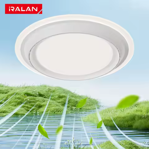 Modern Bladeless Ceiling Fans With Light Bedroom Round Vaneless Bladeless Electric Fan Remote Contro
