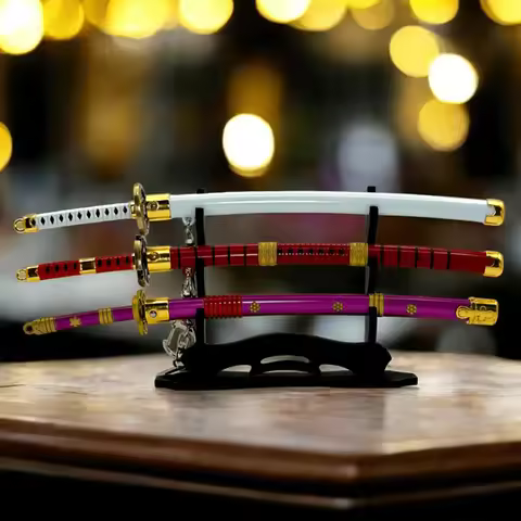 26cm Zoro Katana Series Keychain OP Anime Sandai Wado Ichimonji Cosplay Collection Sword Model Colle