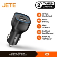 JETE R3 38W USB & Type C Car Charger with Fast Charging Port - 2-Year Official Warranty
