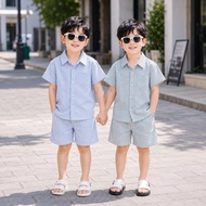Hanoi Express - Korean style plaid shirt for boys from 17-60kg