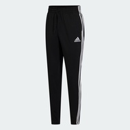 adidas Lifestyle Essentials Single Jersey Tapered Open Hem 3-Stripes Pants Men Black GK8995