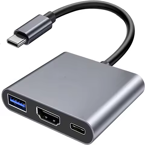 USB C Multi-port Adapter - 4K HDMI + USB 3.0 + 100W PD, compatible with iPhone 15, Samsung, MacBook,