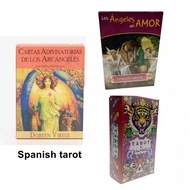 Spanish Romance Angel Oracle Cards with Box Beginners Spanish Tarot Cards Deck Table Game Paper Cards