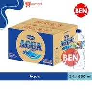 LARIS! Aqua 600ml 600 ml 1 Dus 24 Botol Air Mineral Tanggung Sedang