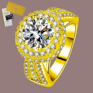 Including GRA Certificate Seiko 2 Karat Gold Ring Moissanite AU750 Luxury Ring