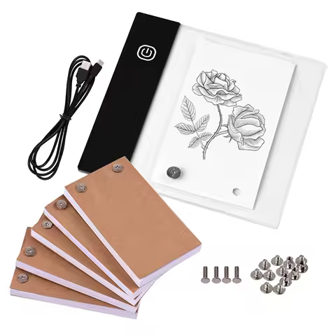 300 Sheets Flip Book Kit with Mini Light Pad LED Lightbox Tablet Design with Hole Flipbook Paper Scr