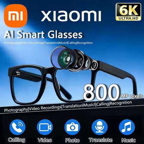 Xiaomi 6K AI Smart Mini camera Glasses Video Recording AI Assistant 800W Pixel For Men Women AI Tran