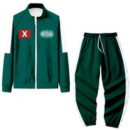 Squid Game Cosplay Costume Jacket+Pants Set