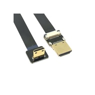 Cy 50cm 90 Degree Down Angle FPV Mini HDMI Male to HDMI Male FPC Flat Cable