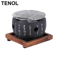 [TENOL] Barbecue Grill Portable Charcoal Hibachi Tabletop Grill Japanese Cuisine BBQ Plate Heavy Dut