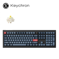 keychron V6 Max 全尺寸 三模機械鍵盤(含旋鈕) RGB Mac/Win 熱插拔 香蕉軸 注音版本