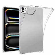 Transparent Silicone PC Tablet Cover For Apple iPad 2024 Case Shockproof Soft Clear Cover Apple iPad Pro 13inch 11inch Apple iPad Air 11inch 13inch