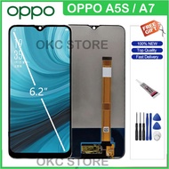 Original OPPO A5S A7 AX7 A12 A12s AX5S LCD with Frame Display Touch Screen Digitizer Full Set Assembly Realme 3 3i LCD Replacement Parts