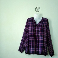 Branded Flannel Shirt Gap Woman Long Sleeve