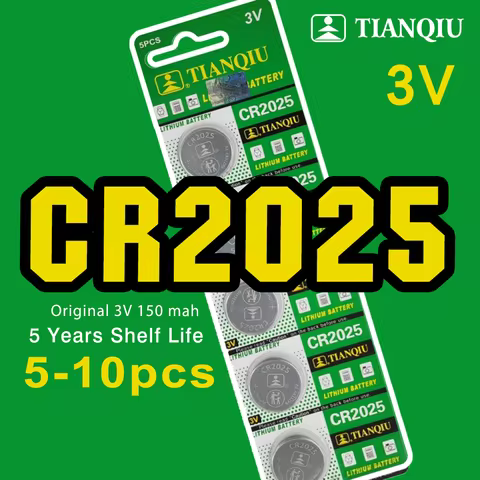 TIANQIU 150mAh CR2025 Coin Cells Batteries 2025 DL2025 BR2025 LM2025 Lithium Button Battery For Watc