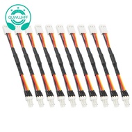 10PCS 3PIN Reduce PC Fan Speed Noise Extension Resistor Cable Wire 3 Pin Male to Female Connector fo