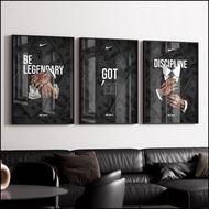 Nike Poster Money Quote BLACK DESIGN Be Legendary Set of  Motivational Prints for Wall Decor Inspira