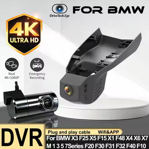 4K HD Wifi Car Dvr Dash Cam Camera For BMW F06 F07 F10 F11 F15 F16 F20 F21 F25 F26 F30 F31 F32 F36 F