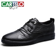 KY/🏅Cartelo Crocodile（CARTELO）Men's Leather Shoes First Layer Cowhide Business Casual Shoes Men's 10097K UBCY