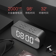 Jam Loceng LED Bluetooth Speaker Tanpa Wayar Jam Cermin Mini Dengan Skrin Paparan Digital Alarm Cloc