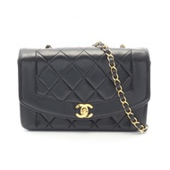 【二手】香奈兒 (Chanel) CHANEL 絎縫 Diana 翻蓋單肩背包 A01164 黑色羊皮（綿羊皮）絎縫 Diana 鏈條肩背包 女士