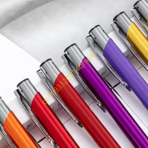 10x Metal Pen 1.0mm Retractable Ballpoint Pen Smooth Writing Pen School Supply