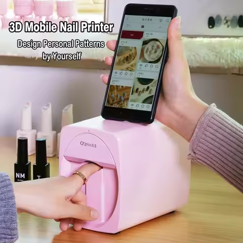 Smart Nail Printer 3D Portable Mobile Nail Painting Machine 2400DPI Printing Resolution Support WiFi