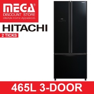 HITACHI R-WB560P9MS 465L 3-DOOR FRIDGE (2 TICKS)