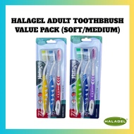HALAGEL Adult Toothbrush Value Pack | Berus Gigi Dewasa Value Pack