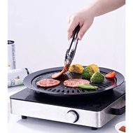 【miss000.】Round BBQ Grill 32Cm Ultra Grill Pan Drip Pan Plate Non-Stick/Korean-Style Meat Grill Smokeless Portable Stove