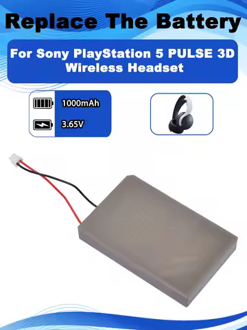 3.65V Replacement Battery For Sony PlayStation PS4 PS5 PULSE 3D Wireless Game Headset Headphones Bat