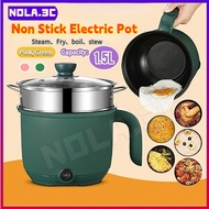 🔥New🔥 1.5L Electric Cooking Pot Stainless Steel Mini Rice Cooker Periuk Nasi Multi functional Non stick Pot