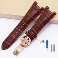 Genuine Leather Watch Strap For Patek Philippe 5711 5712G Waterproof Concave Folding Clasp Watchband