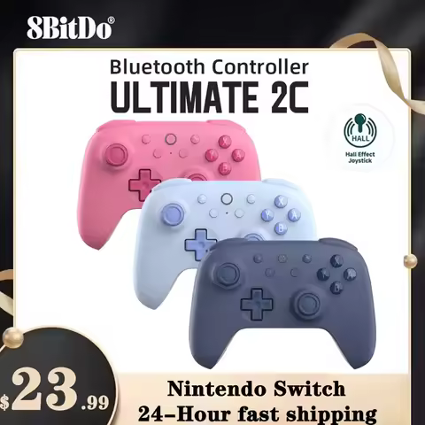New 8BitDo - Ultimate 2C Bluetooth Controller Wireless Gamepad with Hall Effect Joystock for Nintend