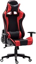 Office Chair Gaming Chair High Back Pu Leather Computer Chair Home Office Chair Gaming Gaming Chair E-Sports Swivel Chair,Yellow (Red) lofty ambition