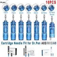 10pcs Dr.pen M8S/A8S/A9 Needles Cartridge Anti-backflow 3slots Derma pen 12pins 18/24/36/42 Nano Nee