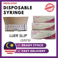 UNIGLOVES Disposable Syringe luer slip/luer lock (3ml/5ml/10ml)