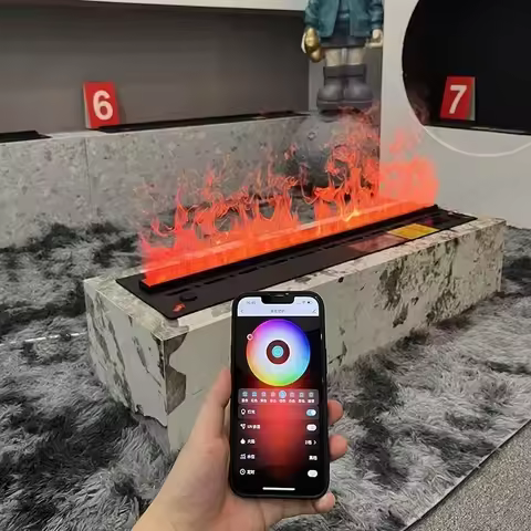 3D Atomizing Fireplace For Living Room Multi-color Fake Flame Electronic Fireplace Home Remote Contr