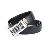 [ELLE HOMME] Brand Automatic Buckle Belt/Men's Belt (Black) -ELLE Hollow _ Backpack Family